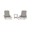 Flash Furniture Monterey 3-Pc Adirondack Set w/2 Adjustable HDPE Loungers w/Cup Holders and 2-Tier Side Table, Brwn LE-HMP-2017-2-T1517H-BR-GG - alternate 1